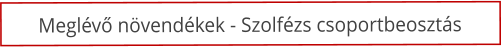 Megl�v� n�vend�kek - Szolf�zs csoportbeoszt�s